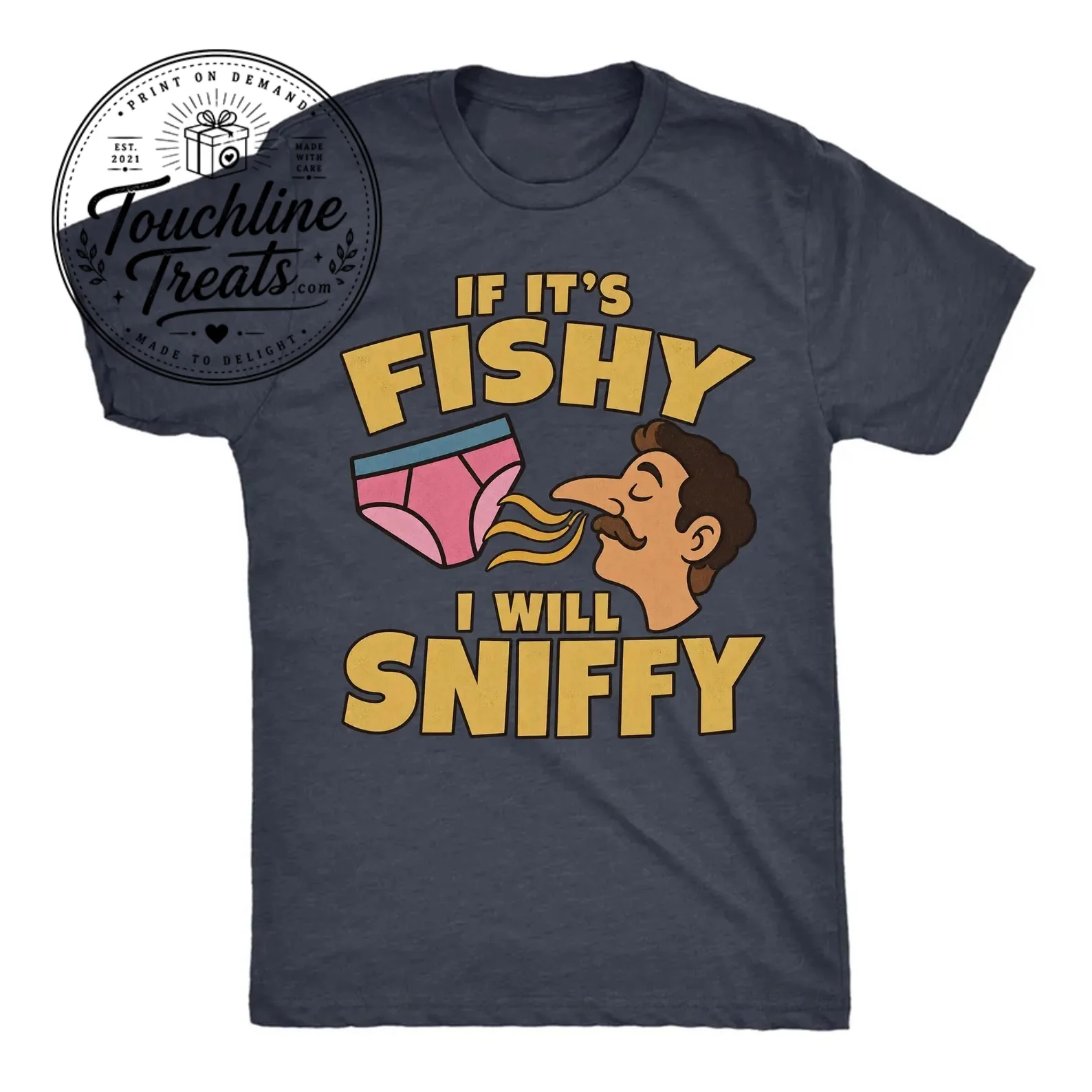 Funny Fishy Sniffy Graphic T-Shirt