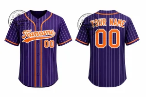 Purple Pinstripe Baseball Jersey 1 Purple Pinstripe Baseball Jersey