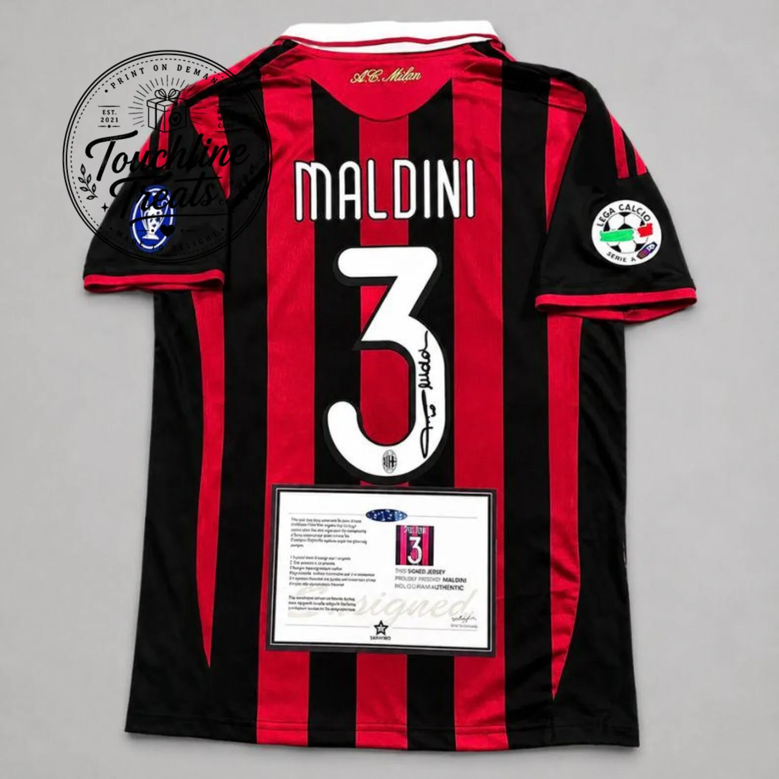 Retro Red and Black Striped Football Jersey Number 3