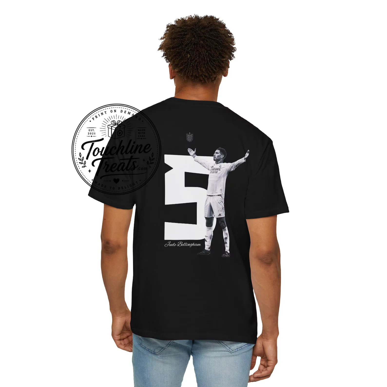 Thiết kế chưa có tên (52) Minimalist Football Star Number 5 Graphic T-Shirt – image 2 of 2
