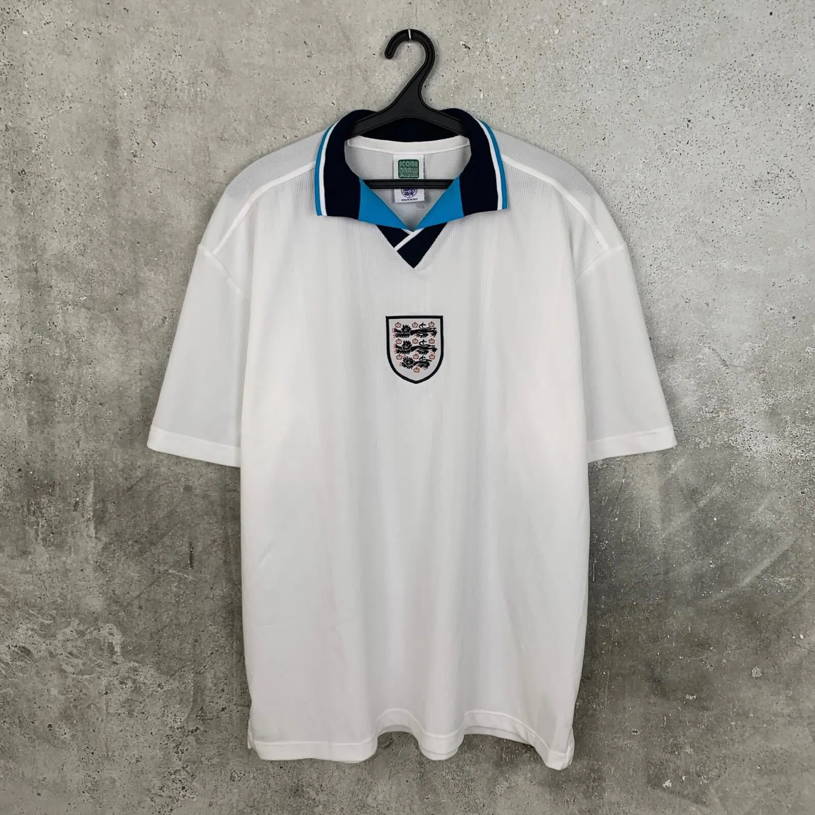 Retro Vintage White Football Polo Jersey Shirt