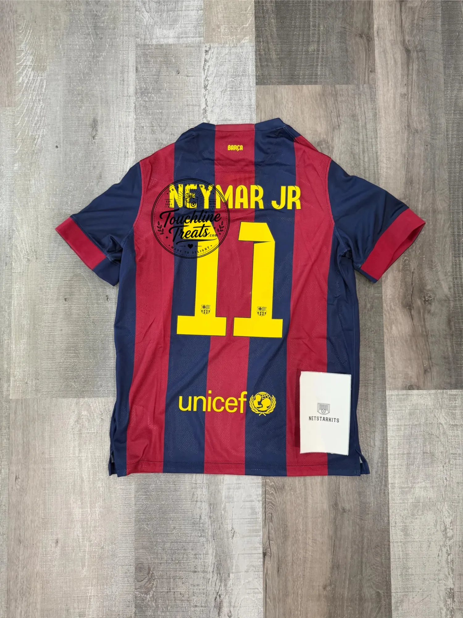 Neymar Jr Number 11 Blue and Red Striped Soccer Jersey Shirt