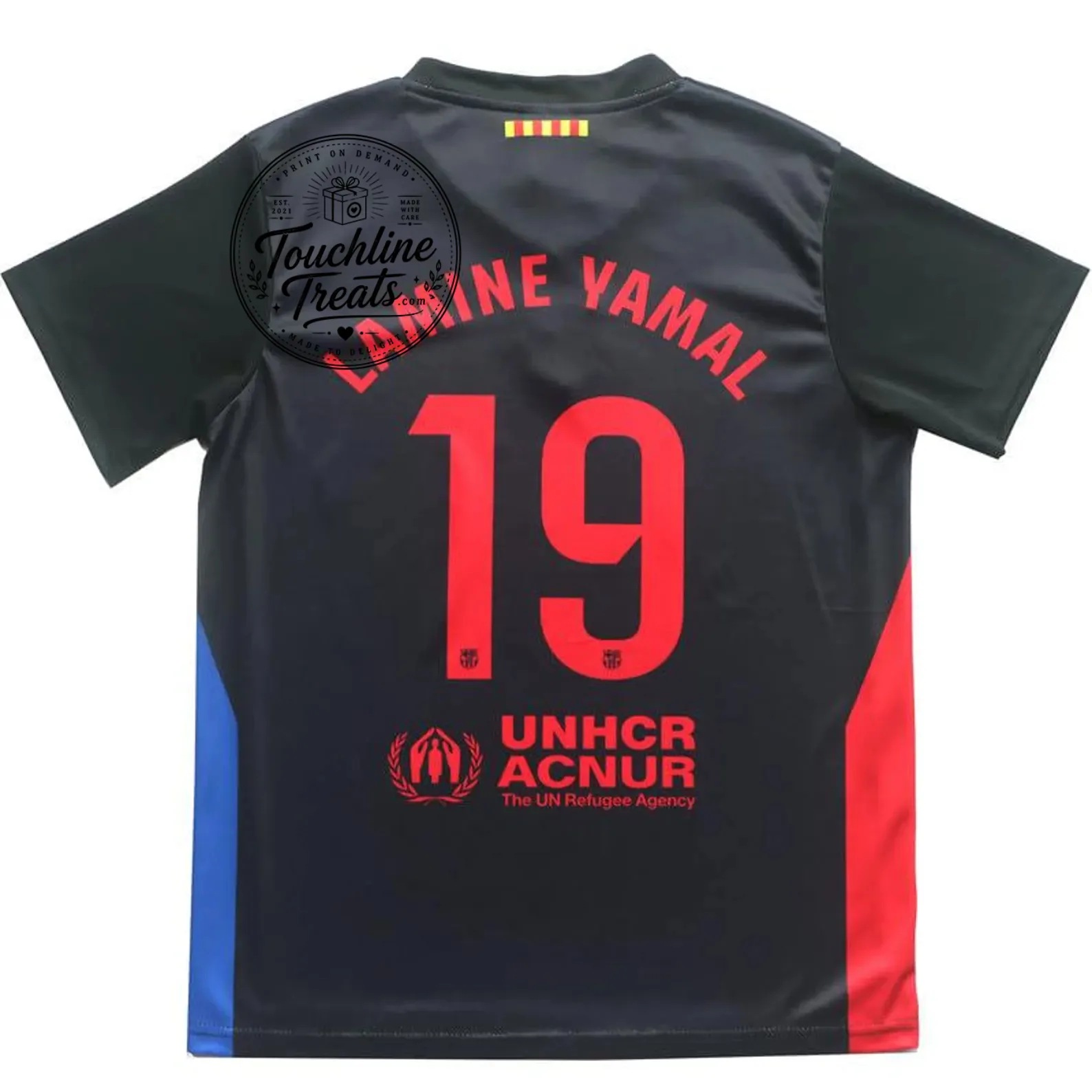 Lamine Yamal Number 19 Black Soccer Jersey Shirt