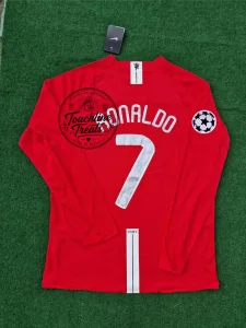 Ronaldo Number 7 Red Long Sleeve Soccer Jersey 1 Thiet ke chua co ten 84
